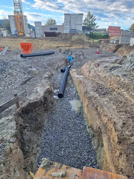 Kanal und Leitungsarbeiten, Drainagen, Schmid Erdbau, Hörbranz, Leiblachtal