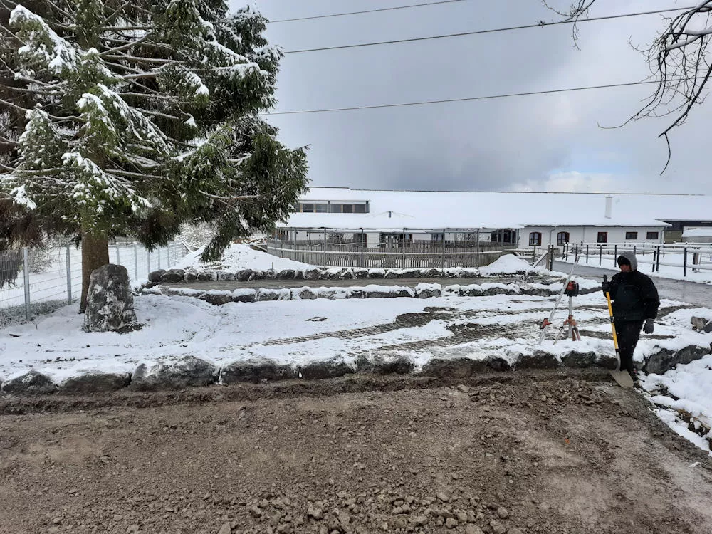 Aushubarbeiten, Aufschüttung, Erdbegungen im Leiblachtal, Schmid Erdbau