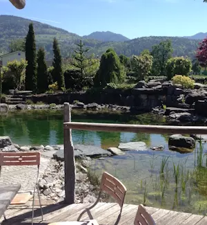 Pool mit Holzterrasse, Schmid-Erdbau, Erdbewegungen, Leiblachtal